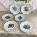 6 dessert plates Limoges porcelain