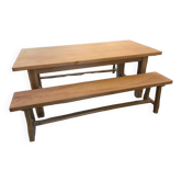 Farm table and its 2 benches