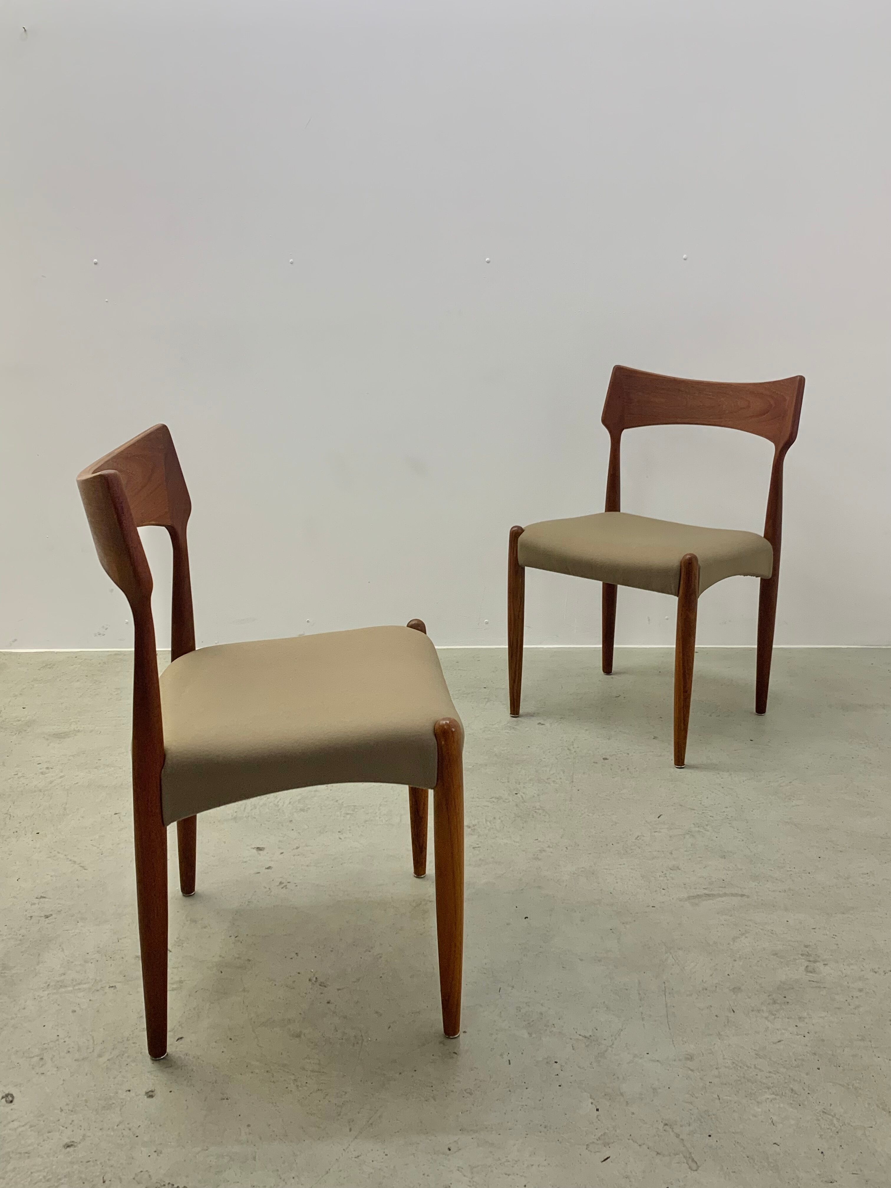 4xDanish Teak Dining Chairs by Bernard Petersen 1960s