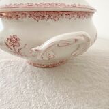 Old soup tureen sarreguemines (fontances) terre de fer