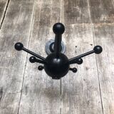 Old sputnik wall coat rack black metal ball vintage