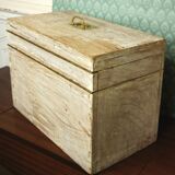 Wooden box & old brass 3 levels