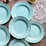 8 assiettes à dessert vert mint