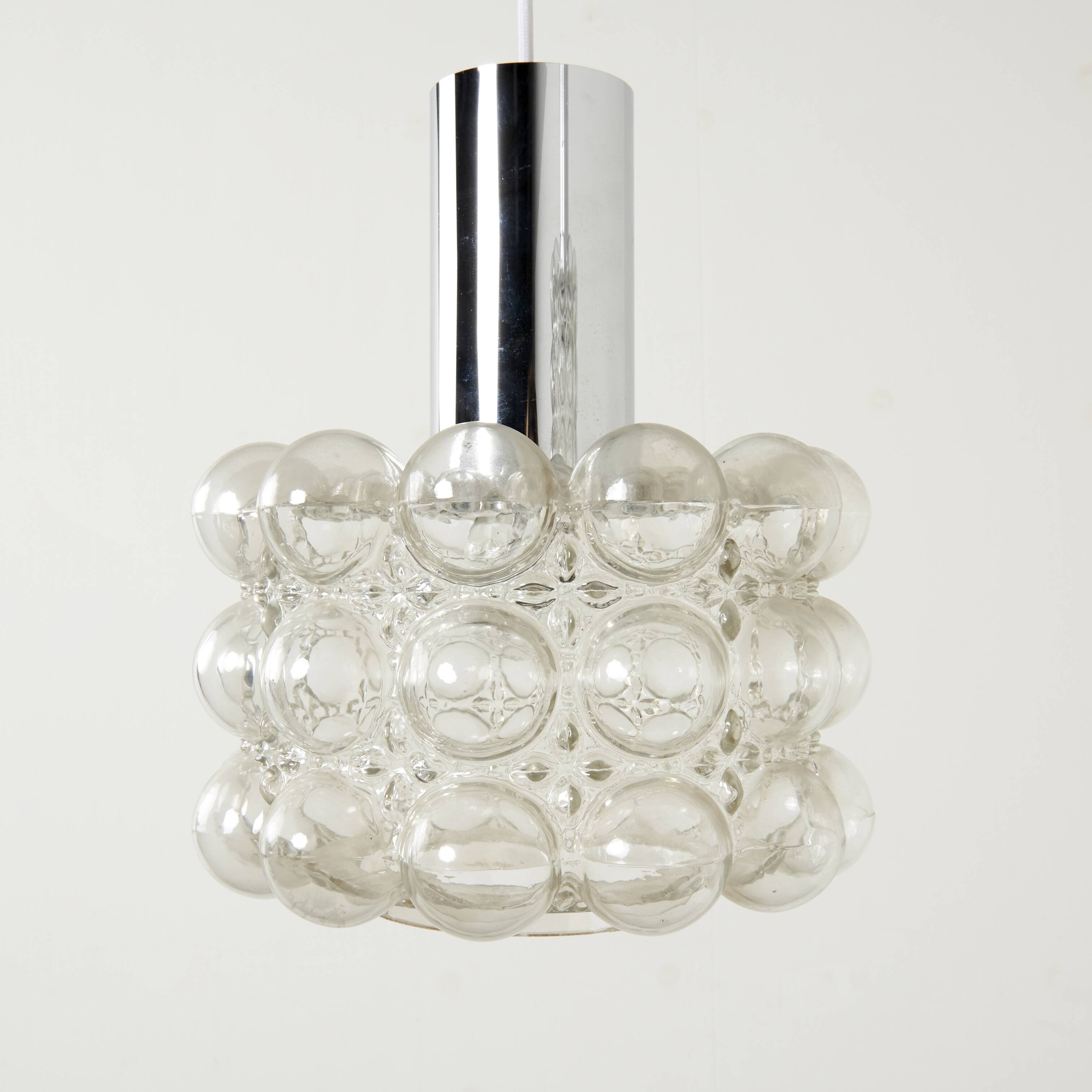 Set bubble glass pendants by Helena Tynell, 1970s