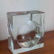 Vintage Brutalist schaal / asbak ijsglas