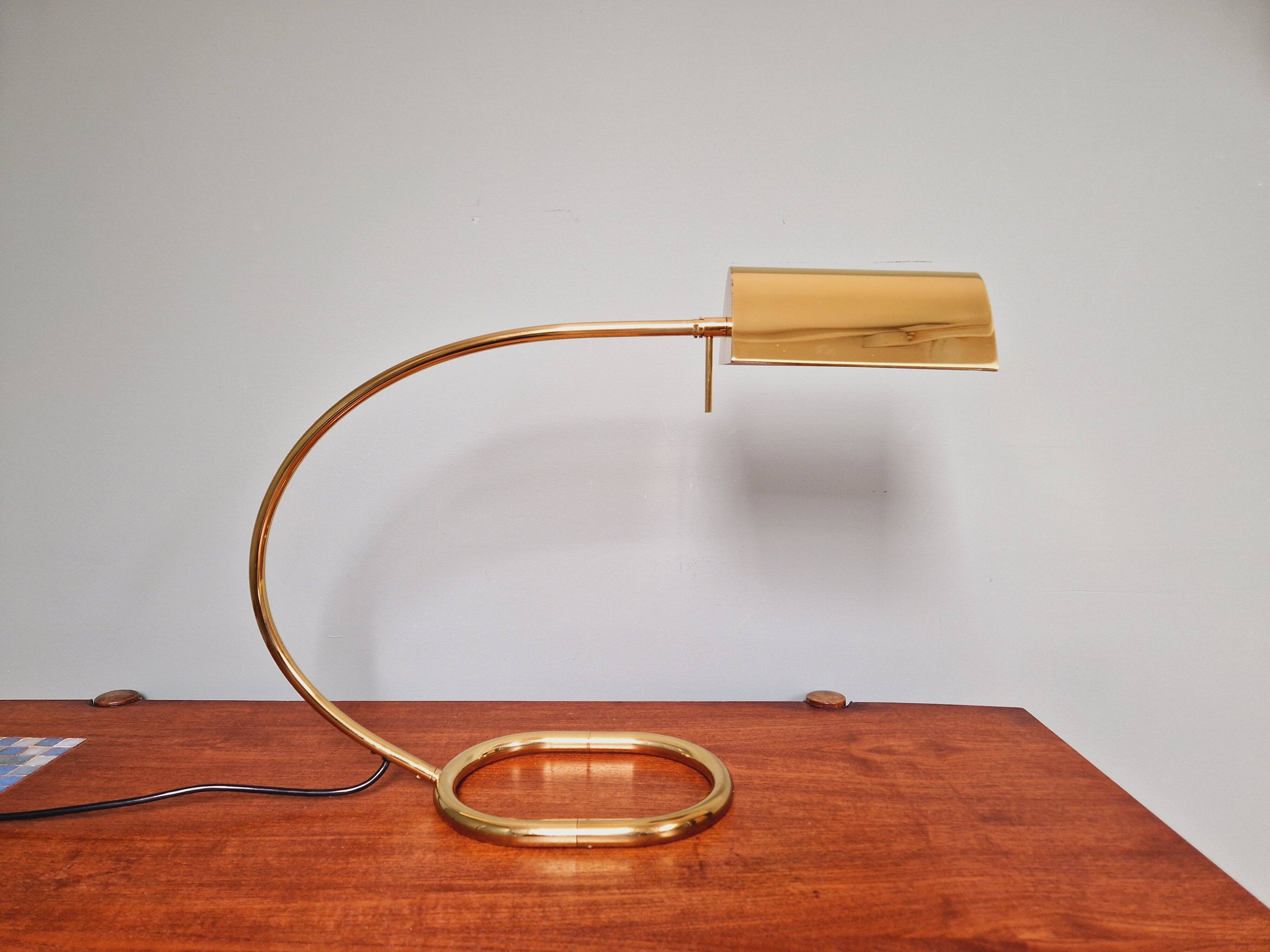 Grande lampe de bureau en laiton, Cosack Leuchten, années 70