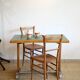 Bistro table and its two 1950s chairs