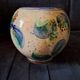 Very original vintage round-shaped vase.