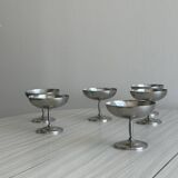 6 coupelles à dessert en inox