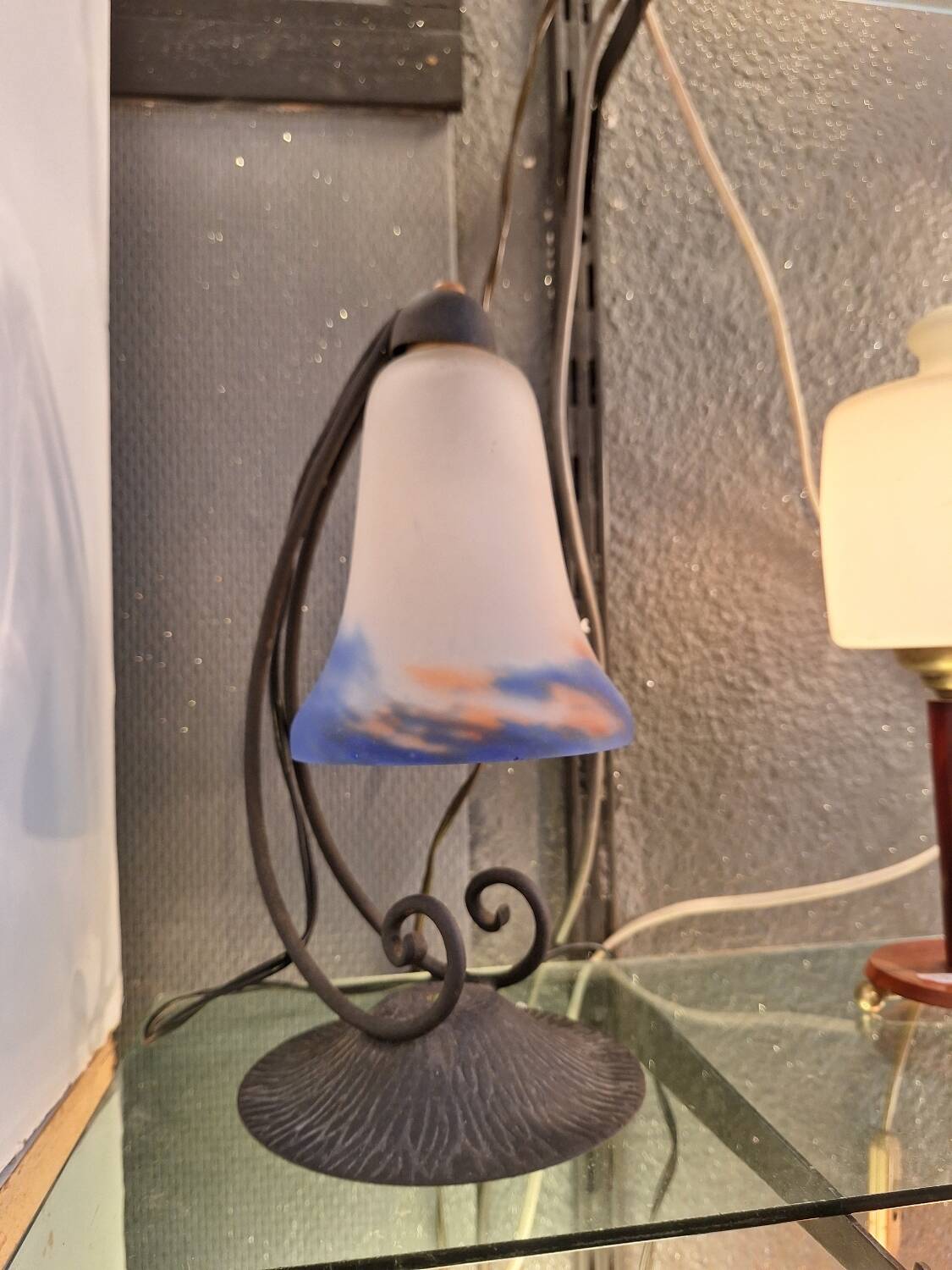 Art deco glass paste lamp g croimare