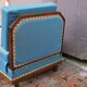 Vintage blue padded bench