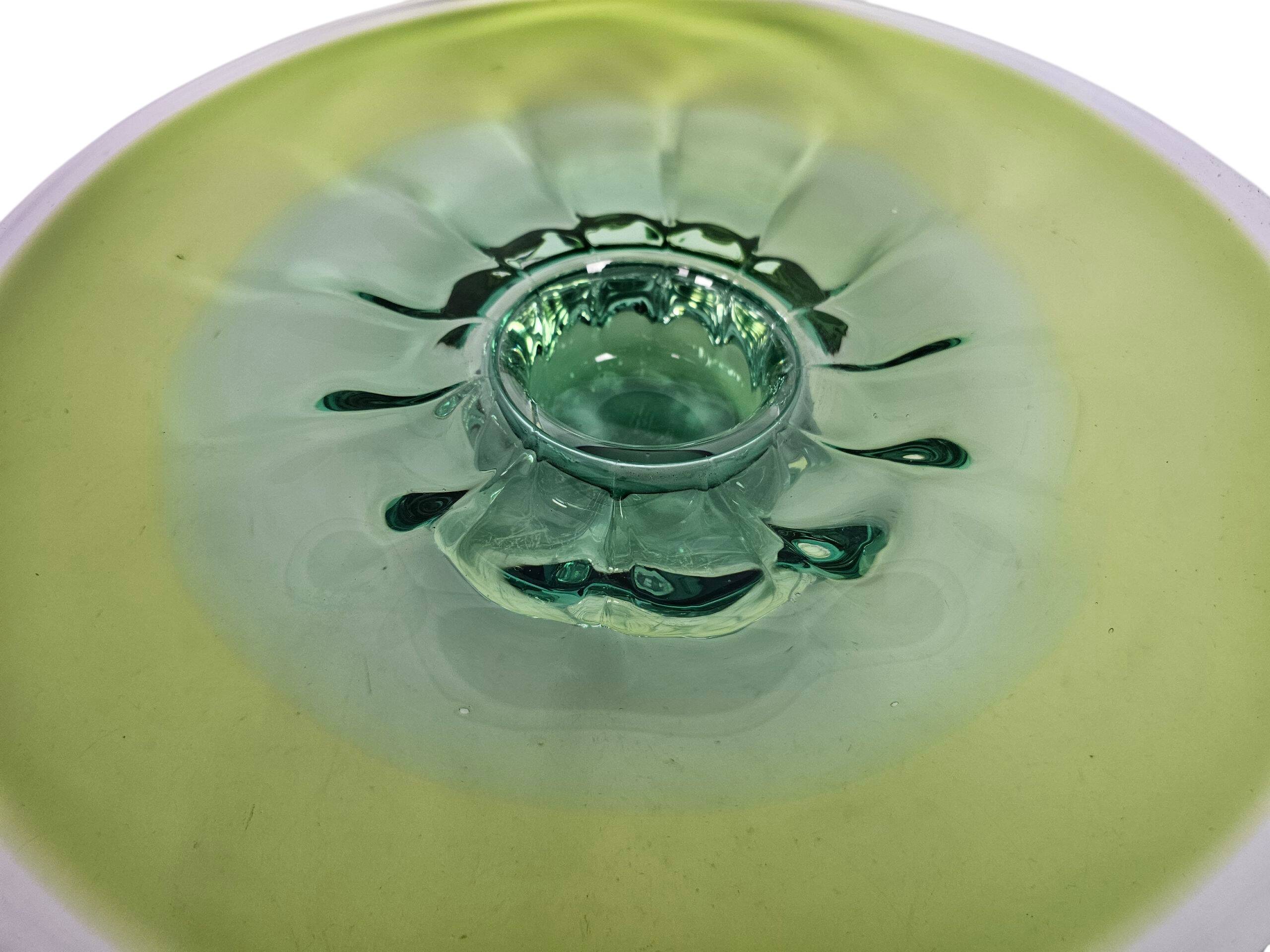 Josef Hospodska - Tsjechië - glasdesign -  XL dish  - Chribska glassworks