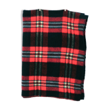 blue & red checkered vintage wool blanket