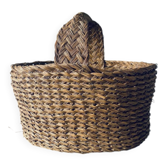 Large woven straw basket