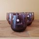 BIOT - Set of 6 bubble glass water tumblers in amethyst colour.