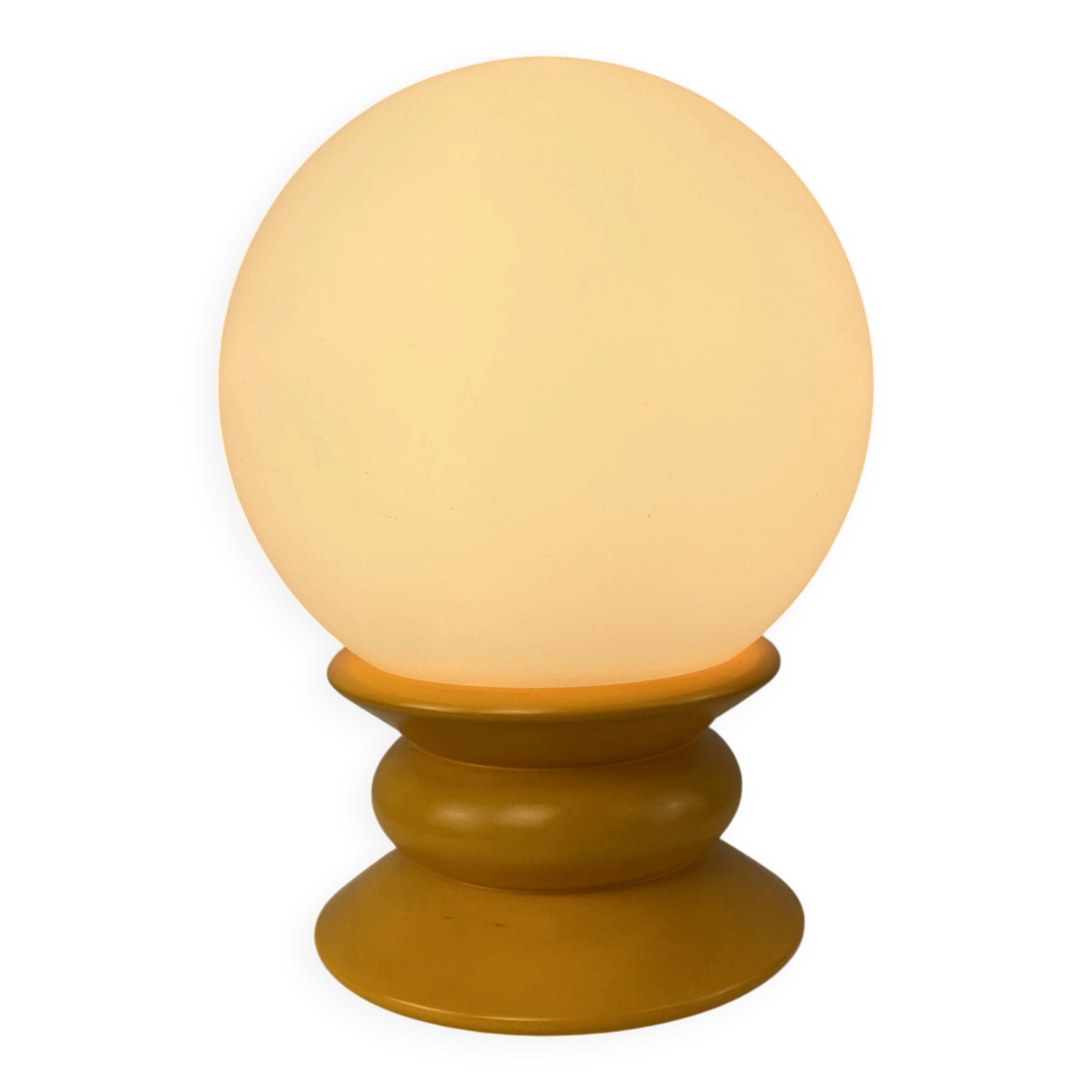 Yellow and white glass table lamp Temde Leuchten type 1