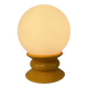 Lampe de table en verre jaune et blanc Temde leuchten type 1
