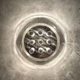 Large Bubble Glass Mushroom Flush Lamp