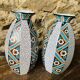 Pair of art deco vases in Sarreguemines earthenware