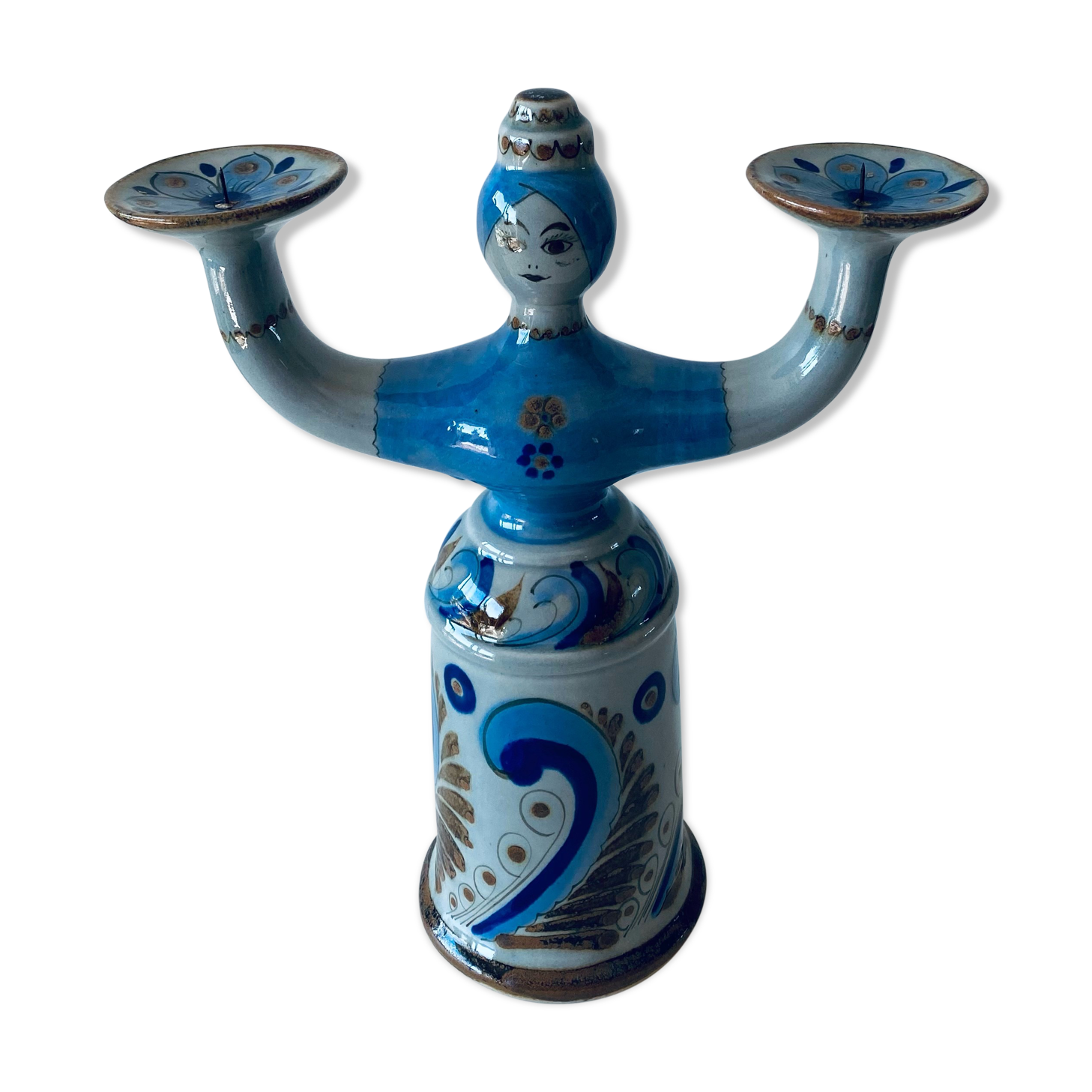 Mexican ceramic candle holder