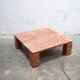 Vintage terracotta marble coffee table