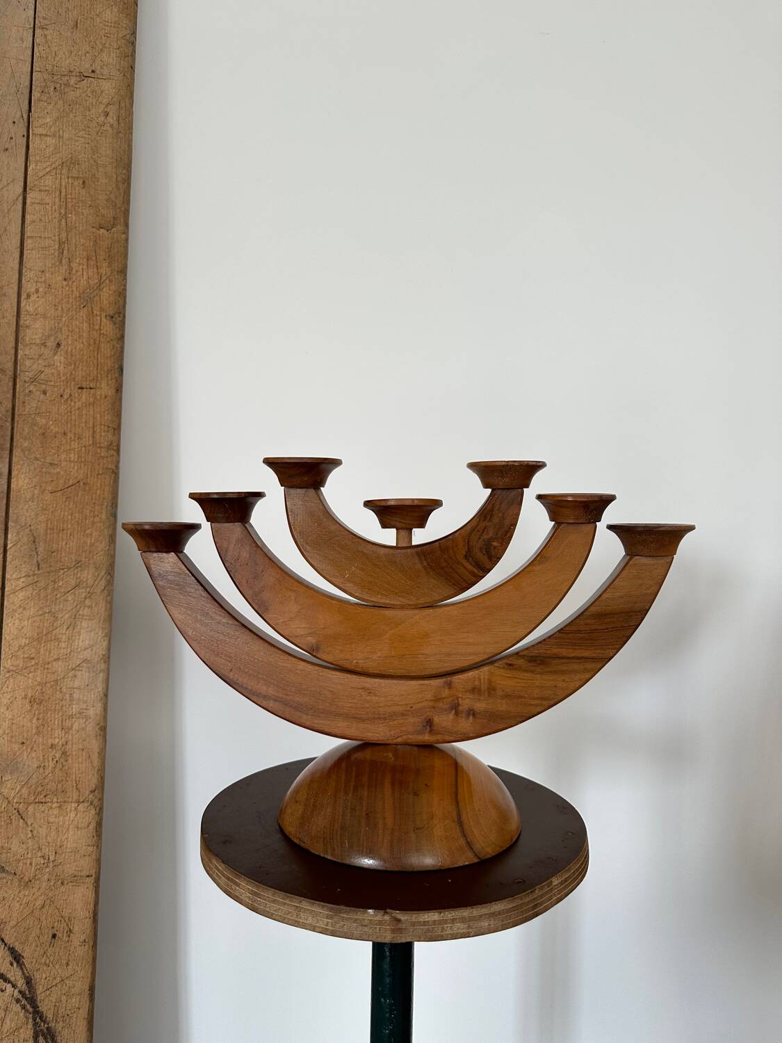 Swedish vintage wooden candle holder