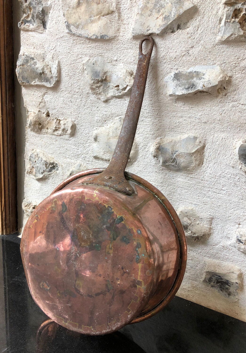 Antique copper pan