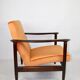 Fauteuil lounge GFM-142 en velours orange attribué à Edmund Homa, années 1970