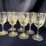 Set of 7 crystal liquor glasses