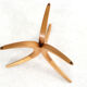 Alma möbel coffee table with boomerang legs and glass top