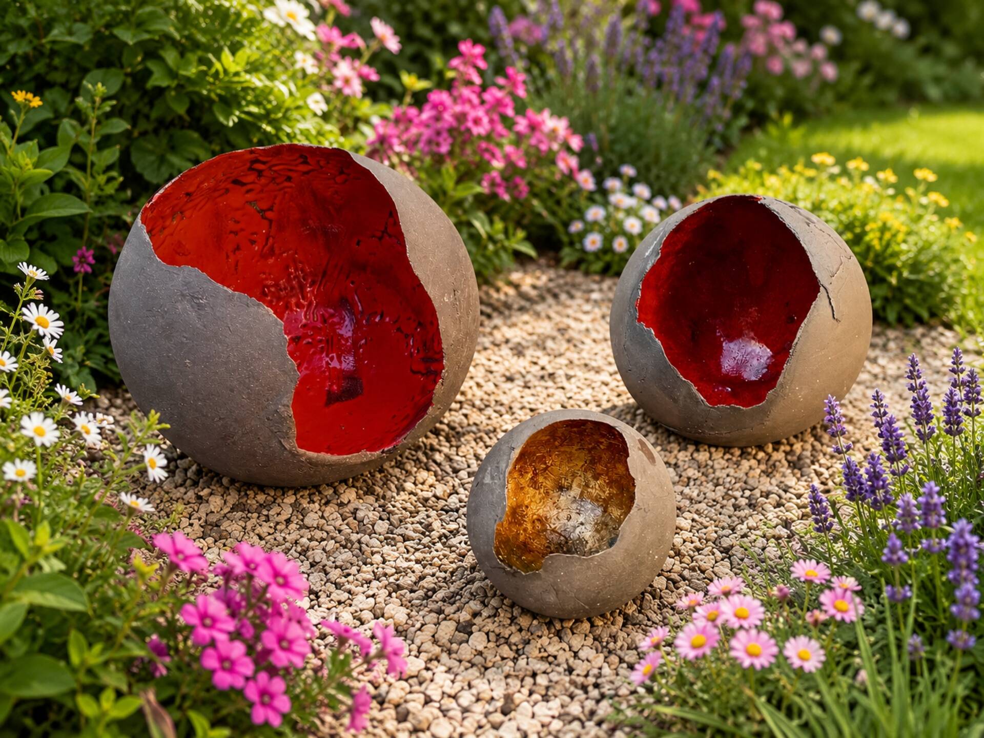 3 vases sculpture grès noir 1960/70