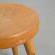 Pair of pine stools by René Martin, France, circa 1965