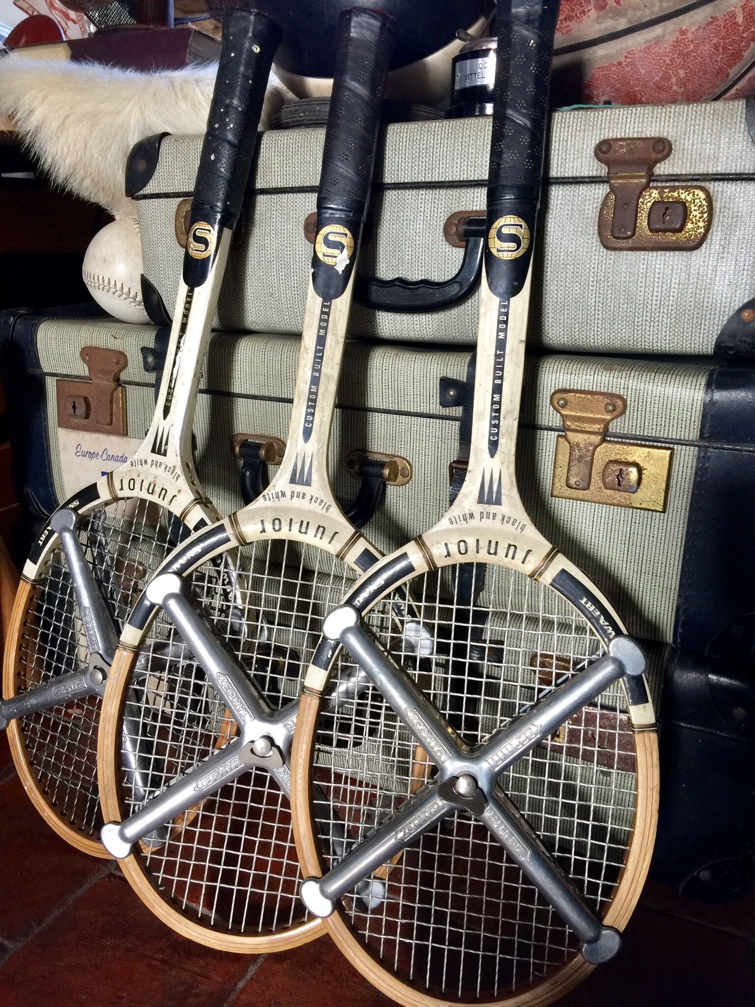 Lot de 3 raquettes de tennis vintage