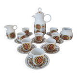 Vintage retro pattern coffee tea set