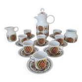 Vintage retro pattern coffee tea set