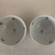 2 Antique Faceted Bowls with Small Flower Pattern PL France