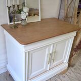 Raw wood and white furniture