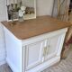 Raw wood and white furniture