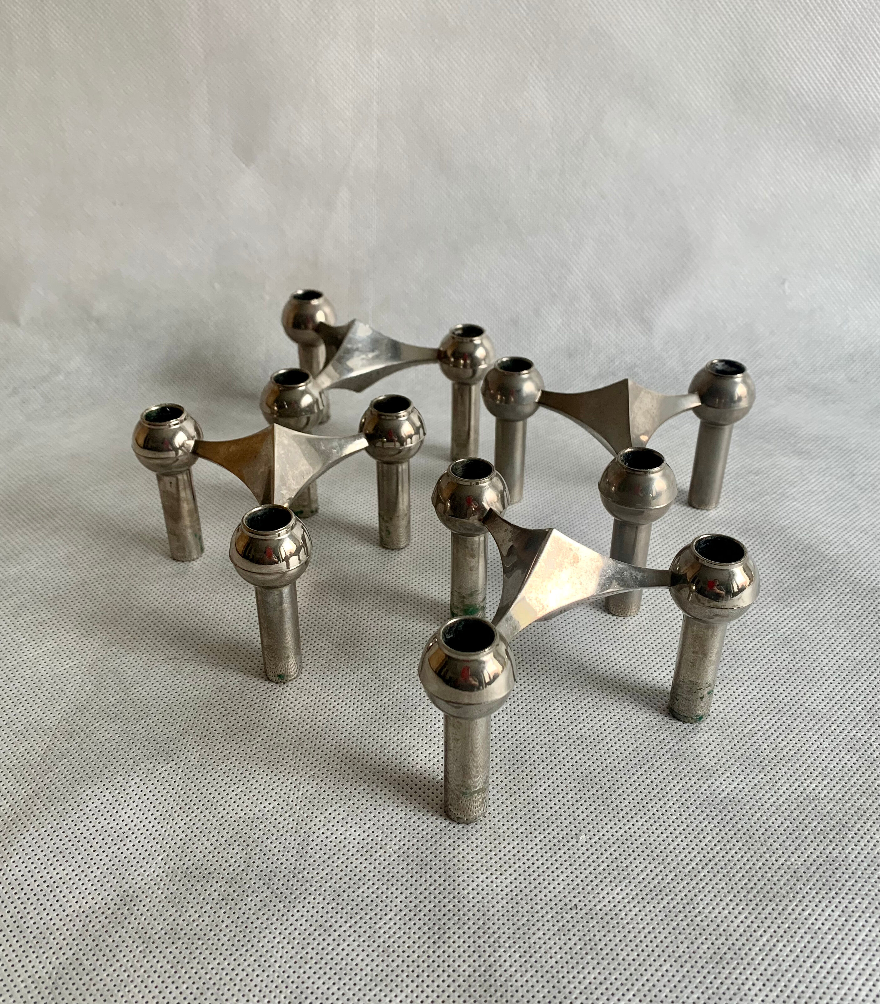 Set of 4 candleholders by Fritz Nagel for BMF, 1960s
