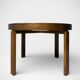 Brutalist extendable round table, 1960s