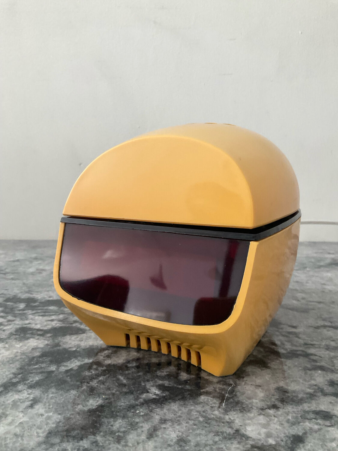 Timco articulated desk lamp with alarm clock from the 1970s.