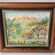 Tableau Huile sur Toile Ferme du pays Basque signé Gil Valota