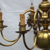 Dutch brass and bronze chandelier