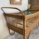 Rattan baby cot