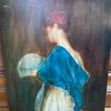 Oil on canvas portrait of a woman