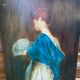 Huile sur toile portrait de femme