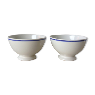 Lot de deux bols anciens Porcelaine de Gien