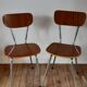 Duo de chaises en formica années 70