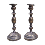 Pair of brass candlesticks