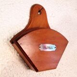 Varnished wood coffee filter holder